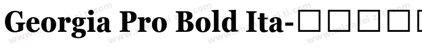 Georgia Pro Bold Ita字体转换